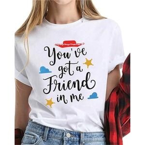Toy‎ Story You've Got a Friend in Me Graphic T-Shirt Short Sleeve White M NWOT